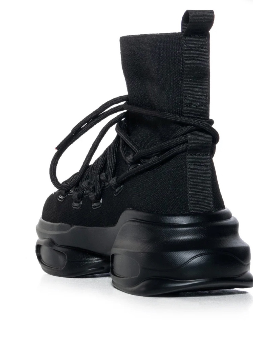 AKIRA Black Lace-Up Platform Combat Boots